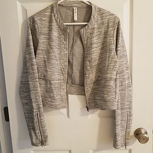 Fabletics cropped zip-up sweatshirt